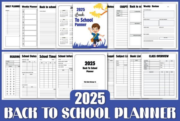 2025 Back to School Planner Interior: Graphics & Kdp Keywords