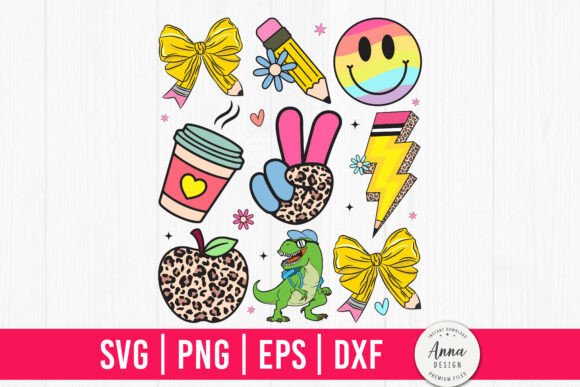 Apple Coquette Bow Coffee Back to School Graphics