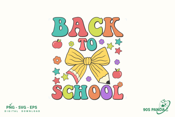 Back to School Retro Design PNG for Graphics and Crafts