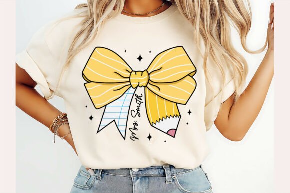 Back to School Retro PNG Coquette: Graphics for T-Shirt Designs
