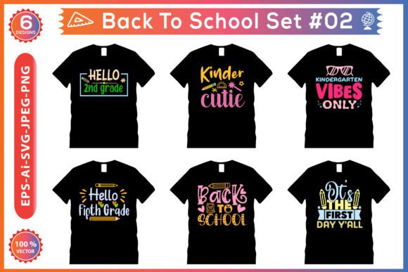 Back to School Set 02: Graphics & T-Shirt Designs