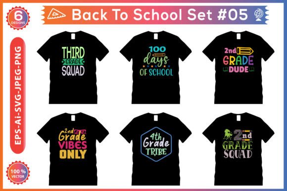 Back to School Set 05: Graphics & T-Shirt Designs