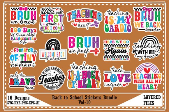 Back to School Stickers Bundle Vol-10