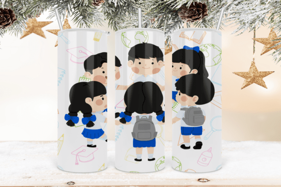 Back to School Tumbler Wrap PNG, Student: Graphics and Crafts