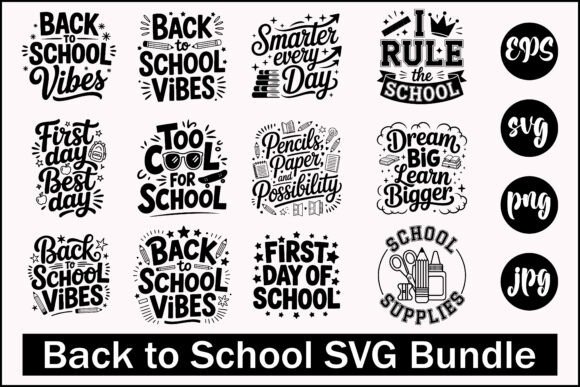 Back to School Vibes SVG Pack: Graphics & Crafts for Creative Projects