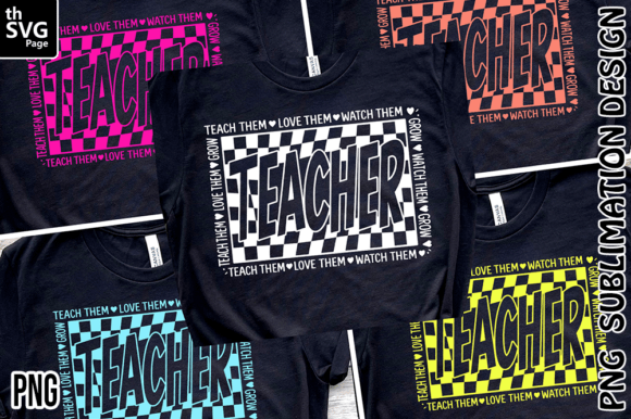 Colorful Teacher PNG, Back to School PNG: Graphics & Print Templates