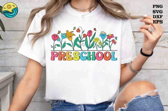 Preschool Flower SVG Back to School