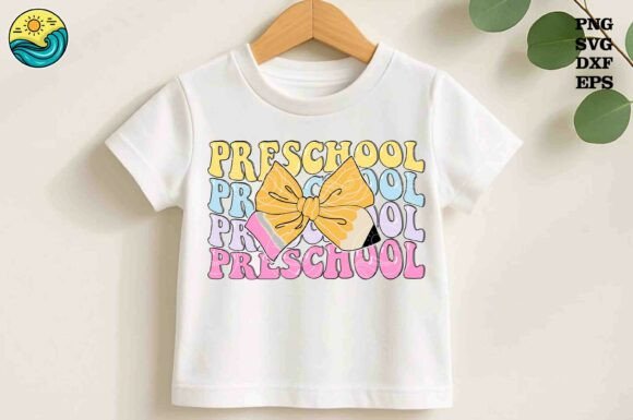 Preschool Pencil Bow SVG, Back to School Graphics