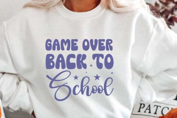 Retro Game over Back to School SVG PNG